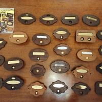 Targhe da porta Old West  in legno con pulsante