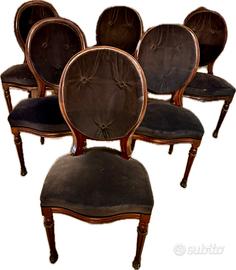 Set 6 sedie francesi Luigi XVI