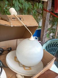 lampadario tondo vetro 
