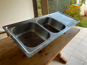 Lavandino cucina doppia vasca inox