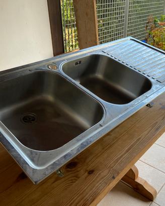 Lavandino cucina doppia vasca inox