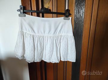 minigonna bianca con balze compagnia italiana