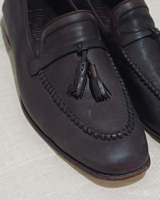 mocassini uomo Ferragamo originali in pelle marron