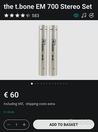 Microfoni panoramici per batteria EM700 stereoset 