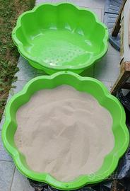 Sabbiera per bambini con coperchio