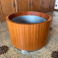 Fioriera rotonda legno e ferro