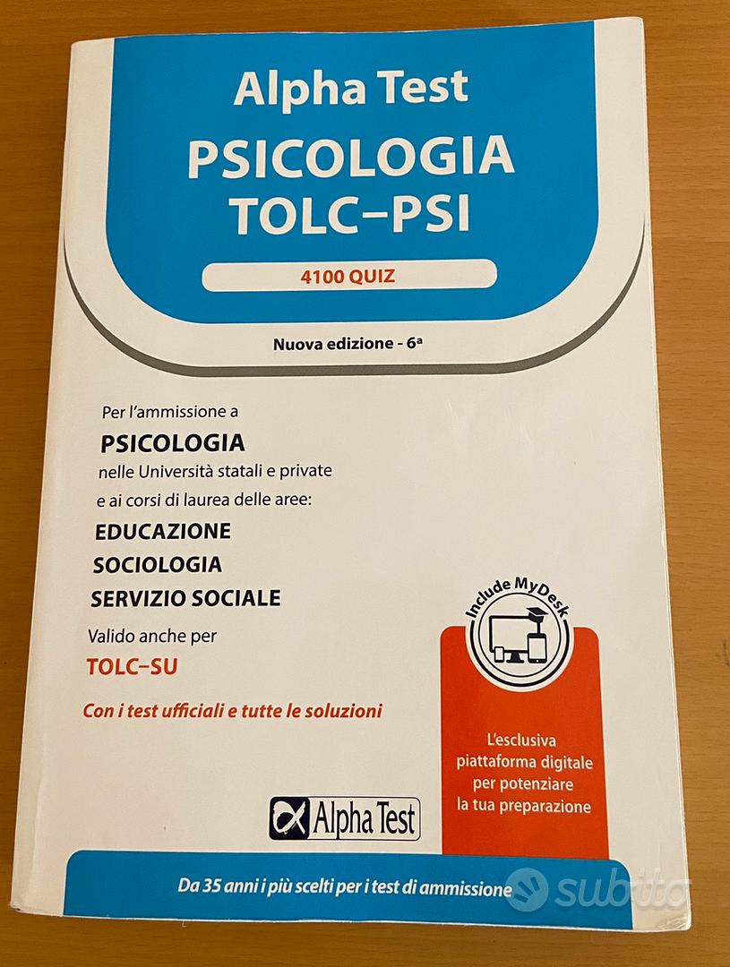 Alpha Test psicologia valido anche per TOLC-SU - Libri e Riviste In vendita  a Padova