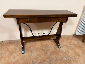 Tavolino consolle con base frattina apribile USATO