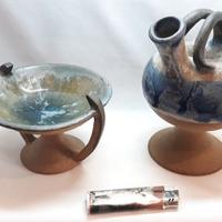 Brocca e Alzata in Ceramica Terracotta Artigianale