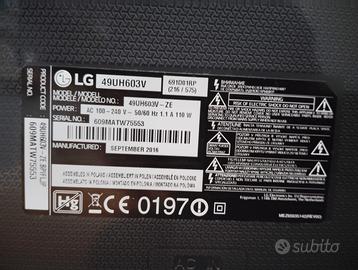 Televisore LG 49" CON DIFETTO NEI COLORI