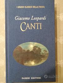libro canti di Giacomo Leopardi