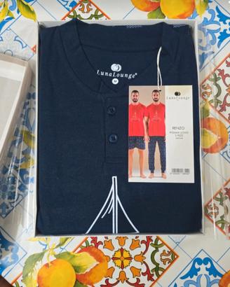Pigiama Uomo 3 PZ Luna Lounge T.M  Blu 
