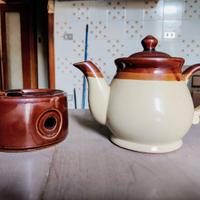 Teiera e scaldateiera vintage