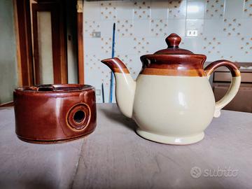 Teiera e scaldateiera vintage