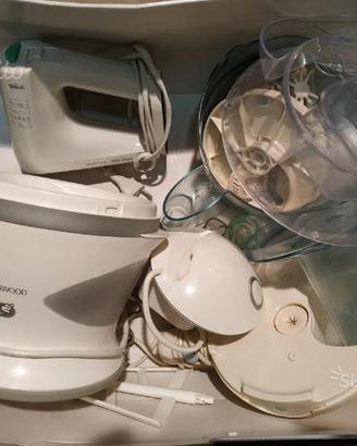3 elettrodomestici da cucina Braun,Kenwood,Philips