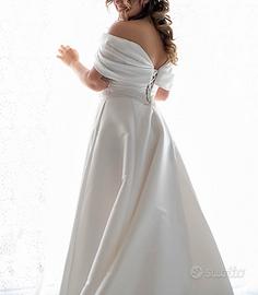 Splendido abito da sposa in mikado - da non perder