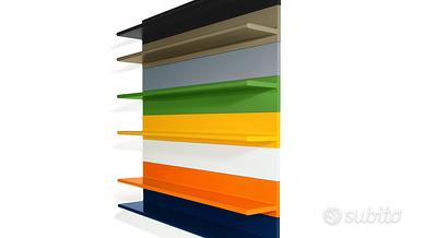 Mensole in metallo colorate design Ydf Ala System