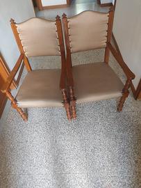 Coppia di poltroncine vintage in legno