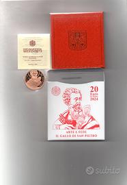 Moneta € 20 rame proof Vaticano 2024  S. Pietro