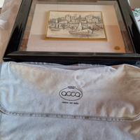 Altorilievo in argento 925 in cornice di legno