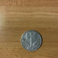 Rara Valuta moneta 1 franco Etat Francais 1943