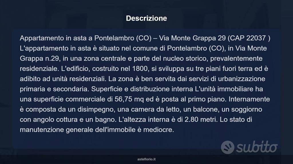 Appartamento – Ponte Lambro, Mazzonio - Altro