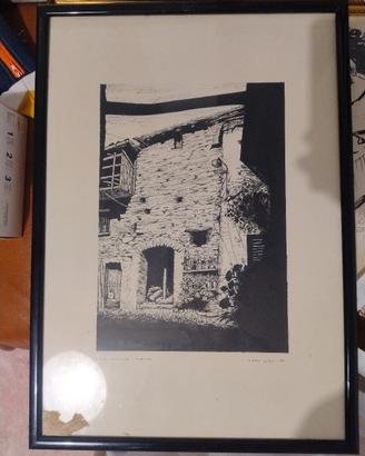 quadro "Cortile" di Lidia Fiore 1997