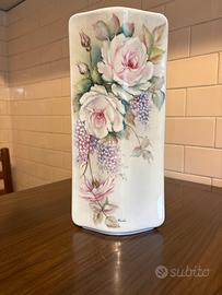 Vaso porcellana decorato a mano nuovo