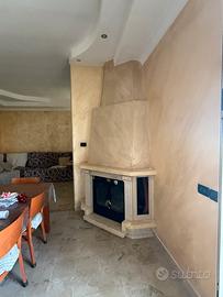 termocamino con accessori e girarrosto