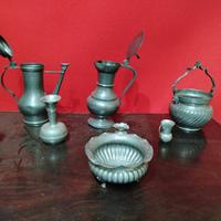 collezione oggetti di peltro