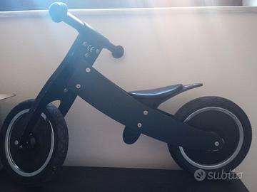 Bici senza pedali legno laccata nero