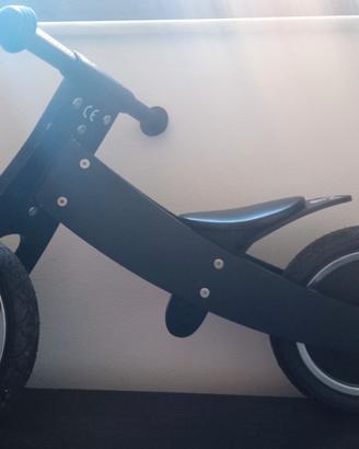 Bici senza pedali legno laccata nero