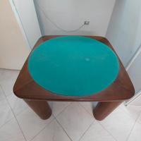 Tavolo da gioco vintage 1mx1m con vani/posacenere