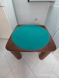 Tavolo da gioco vintage 1mx1m con vani/posacenere