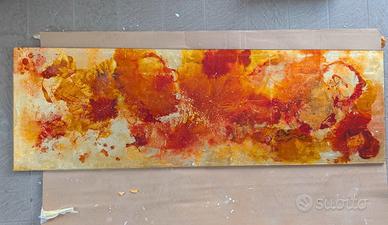 Pannello decorativo in vetro con foglia d’oro