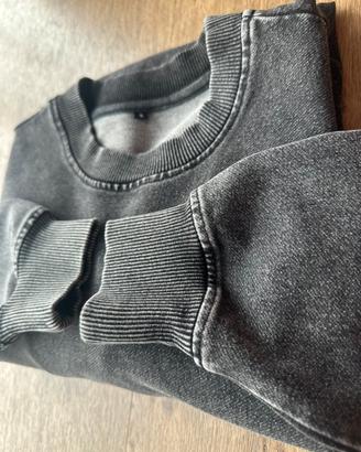 Felpa Oversize Grigio Scuro Heavy Cotton