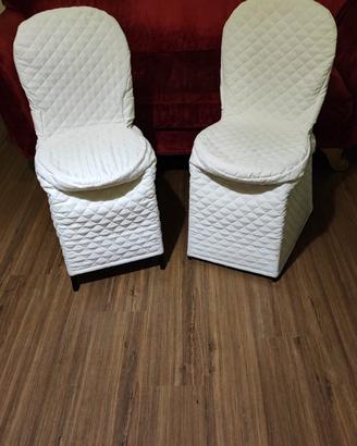 Sedie stile Thonet con coprisedia trapuntato