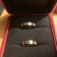 Coppia Fedine cartier love in oro bianco