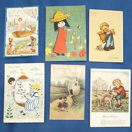 AUGURI BUONA PASQUA Lotto 6 cartoline formato fp