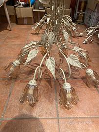 Lampadario a 8 luci vintage