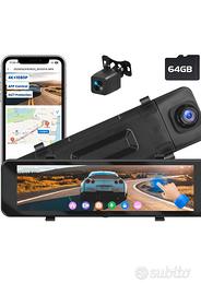 Dash Cam Specchietto Retrovisore 4K + 1080P adas