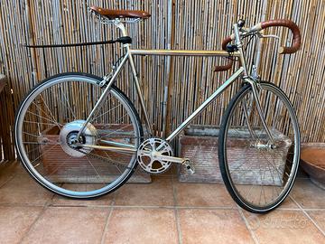 Bici vintage acciaio Jitensha  motore all in one