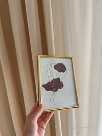 Quadro con figura femminile minimal