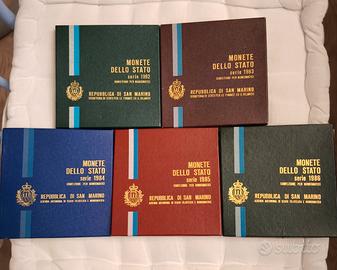 5 Serie complete San Marino 1982-1986