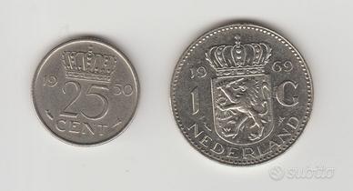 Lotto 9 monete Olanda, 1948-1973