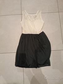 vestito in pizzo e raso