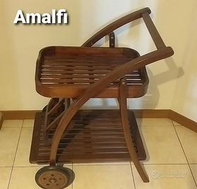 Carrello porta vivande in legno teak