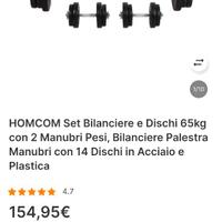 Set manubri regolabile + attrezzi vari