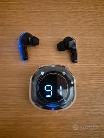 cuffie wireless bluetooth 5.3 nero nuove ip4