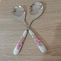 Cucchiaio Forchettone/ ceramica/ fiori